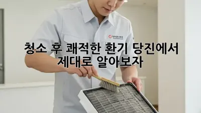 청소 후 쾌적한 환기, 당진에서 제대로 알아보자!